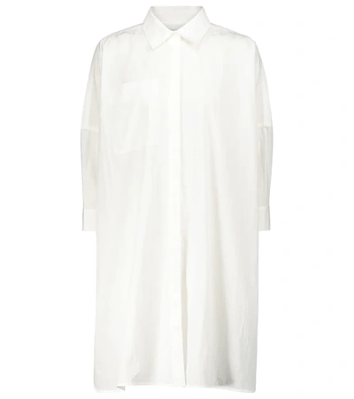 Co Button-front V-neck Blouse In White