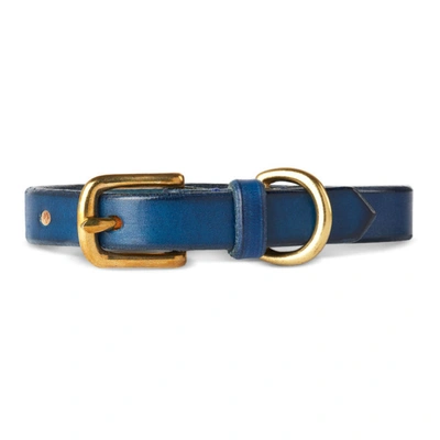 Maximum Henry Blue Leather Collar
