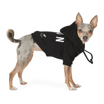 Dsquared2 Black Poldo Dog Couture Edition Icon Ottawa Hoodie In M063 Blkwht