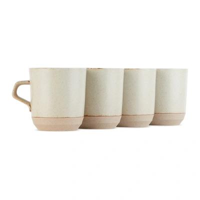Kinto Beige Large Ceramic Lab Clk-151 Mug Set, 14 oz