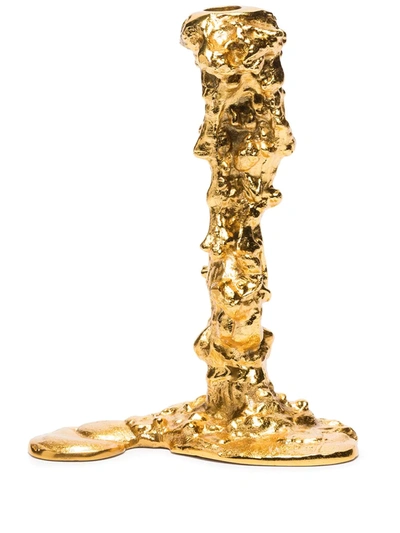 Pols Potten Pascal Smelik Drip Gold-toned Large Metal Candle Holder 25cm