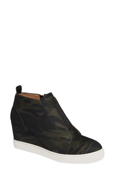 Linea Paolo Felicia Wedge Sneaker In Camo Fabric