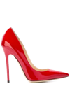 Jimmy Choo Anouk Patent Leather Pointy-toe Pumps In Red