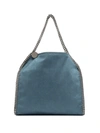 Stella Mccartney Falabella Faux-leather Small Tote Bag In Blue