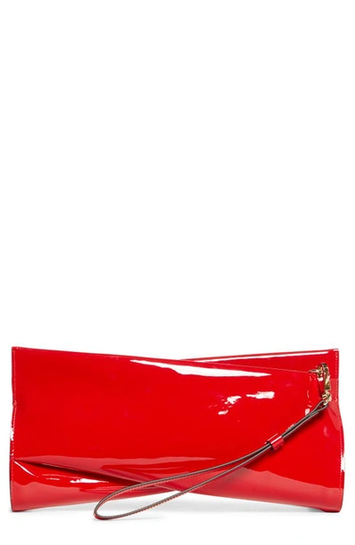 Christian Louboutin Loubitwist Patent Leather Clutch Bag