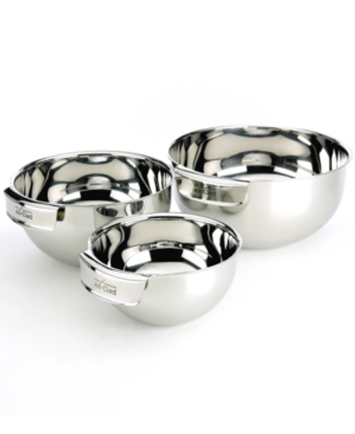 All-clad Stainless Steel 3 Piece Mixing Bowl Set In No Color