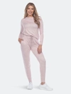 White Mark Plus Size Lounge Set, 2-piece In Medium Pink