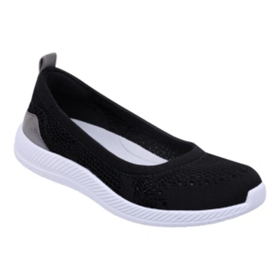 Easy Spirit Glitz 2 Womens Knit Slip On Walking Shoes In Black