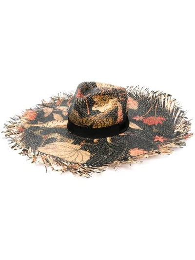 Etro Women's Printed Raffia Sun Hat In Multicolour