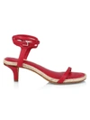 3.1 Phillip Lim / フィリップ リム Yasmine Ankle-strap Leather Espadrille Sandals In Red