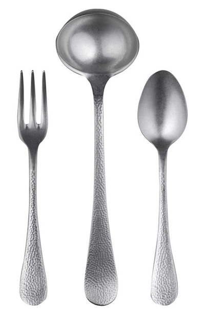Mepra Linea 3-piece Serving Set In Stainless Steel Set 3