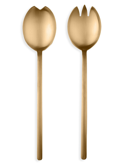 Mepra Due Ice Oro Salad Servers Set, 2 Piece In Gold-tone