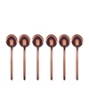 Mepra Due 6-piece Stainless Steel Coffee Spoon Set In Bronze