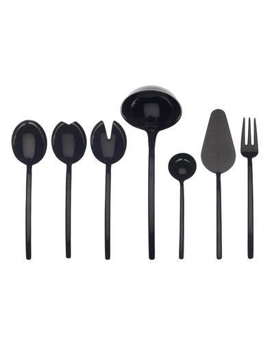 Mepra Due Oro Nero 7-piece Full Serving Set In Black