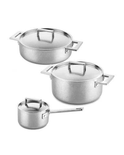 Mepra Attiva Pewter 6-piece Cookware Set