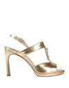Tiffi Sandals In Gold