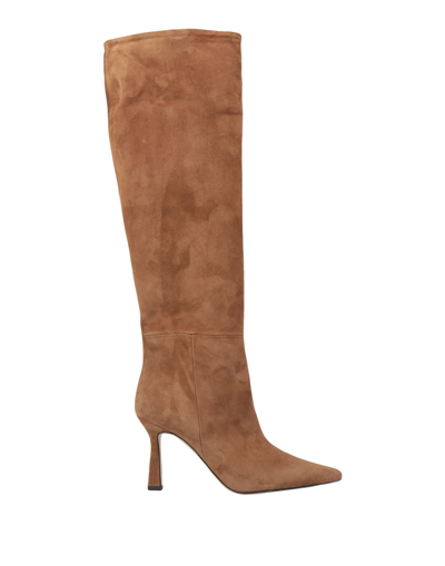 Bianca Di Knee Boots In Beige