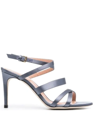 Alberta Ferretti Strappy Design Sandals In Grey