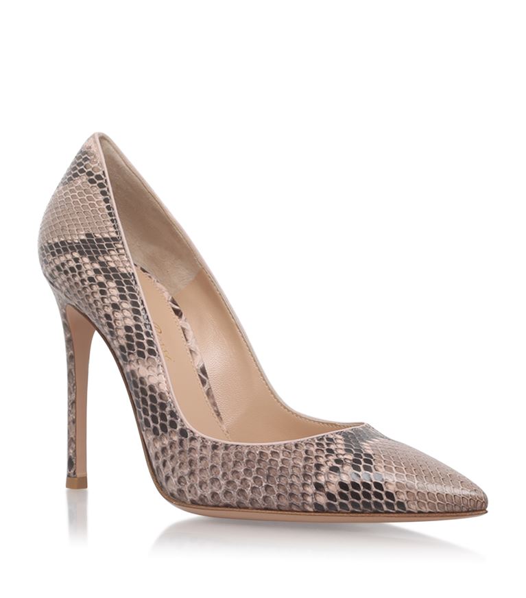 Gianvito Rossi Snakeskin Gianvito Pumps 105 In Pink ModeSens