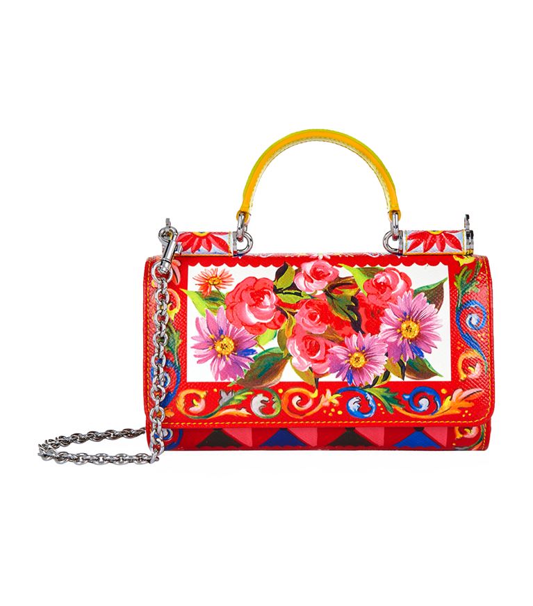 Dolce & Gabbana Mambo Print Leather Phone Bag In Multi | ModeSens