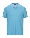 Roberto Collina Polo Shirts In Azure