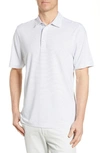 Cutter & Buck Forge Drytec Pencil Stripe Performance Polo In White