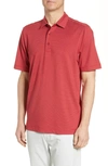 Cutter & Buck Forge Drytec Pencil Stripe Performance Polo In Cardinal Red