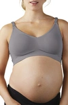 Bravado Maternity Body Silk Seamless Maternity/nursing Bra In Silver Belle