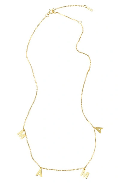 Adornia Mama Shaker Necklace In Metallic Gold