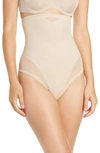 Tc Sheer Inset High Waist Shaper Thong In Nude