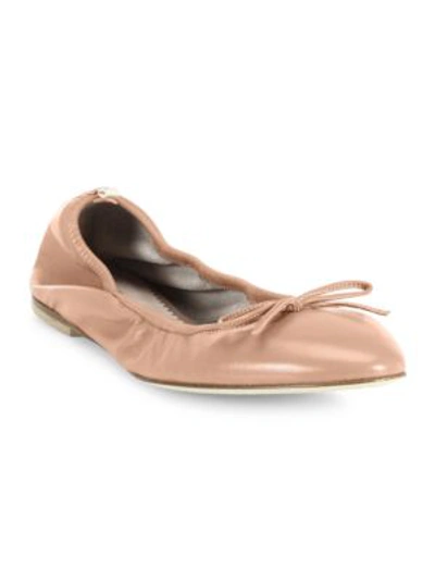 Sjp By Sarah Jessica Parker Gelsey Leather Ballet Flats In Brown