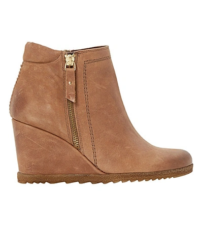 kom Concurrenten Van Dune Pacino Leather Wedge Ankle Boots In Tan-leather | ModeSens