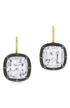 Fred Leighton Collet Drop Earrings In White Topaz