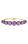 Fred Leighton Collet Cushion Bangle Bracelet In Amethyst