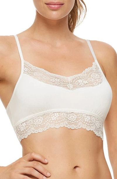 Montelle Intimates Lace Trim Bralette In Ivory