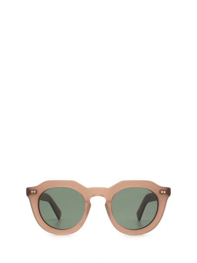 Lesca Largo Transparent Brown Sunglasses In Beige