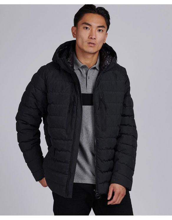 Barbour International River Quilt With Hood Jacket Colour: Black, Size |  ModeSens