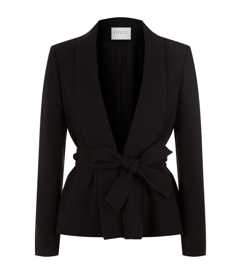 Claudie Pierlot Belted Jacket In Black | ModeSens
