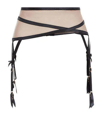 Agent Provocateur Joan Microfibre Suspender Belt In Multi