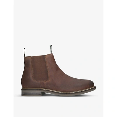 Barbour Farsley Leather Chelsea Boots In Tan