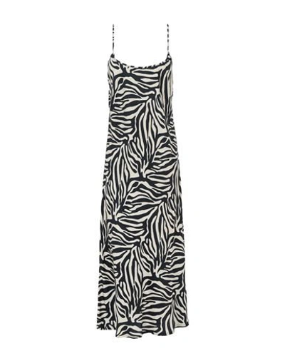 Underprotection Rania Slip Dress Creme In Black