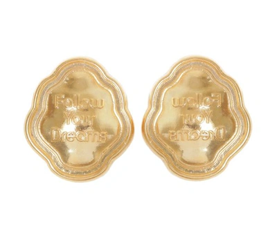 Natia X Lako Quote Earrings In Gold