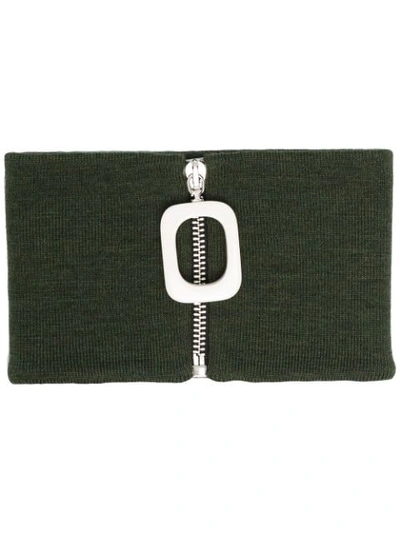 Jw Anderson Merino Wool Neckband In Green