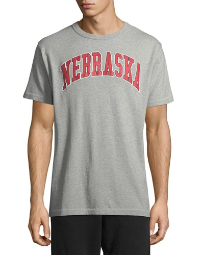 Off-white Nebraska Crewneck T-shirt In Gray/red