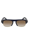Cutler And Gross 56mm Flat Top Sunglasses In Navy Blue/ Gradient