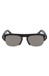 Cutler And Gross 56mm Flat Top Sunglasses In Grey/ Gradient