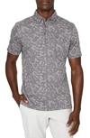 7 Diamonds Dance Floor Camo Jacquard Men's Button-down Polo In Dusty Rose