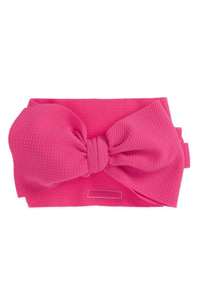 Mini Prep Boutique Babies' Mini Prep Stretch Head Wrap In Bright Pink