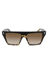 Cutler And Gross 55mm Square Sunglasses In Camouflage/ Light Brown