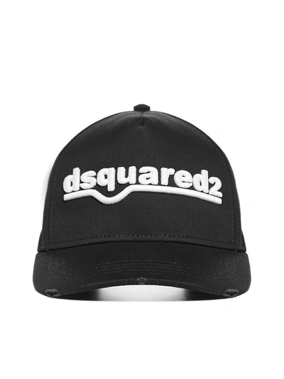 Dsquared2 Logo Embroidered Cap In Black